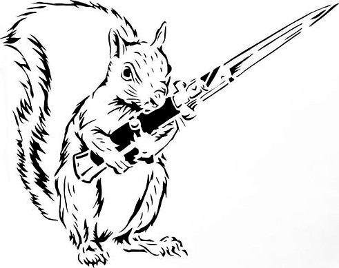 Squirrel stencil