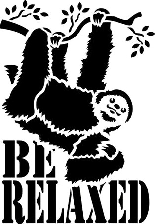 Sloth stencil 2