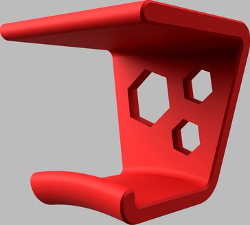 Underslung headphone hook