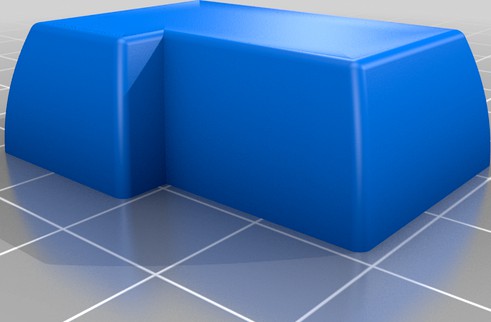 ANSI Enter keycap with stems centered to top side