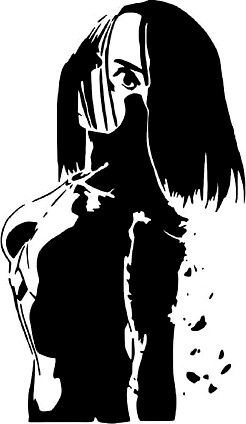 Alita battle angel stencil