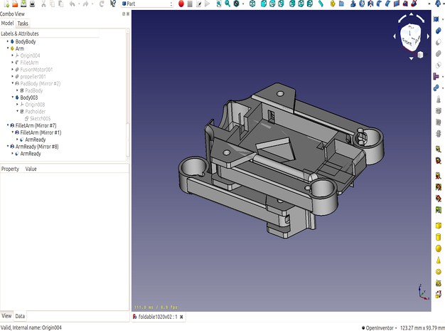 Foldable mini drone 1020 brushed