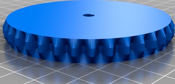 Set of cogs: not full meshing surfaces but axially self locating.