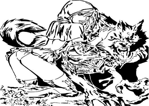 Red Riding Hood stencil