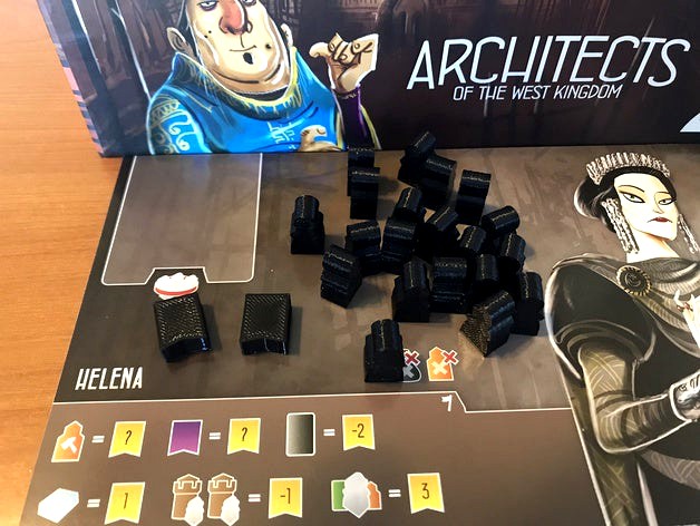 Architects of the West Kingdom Player Pieces