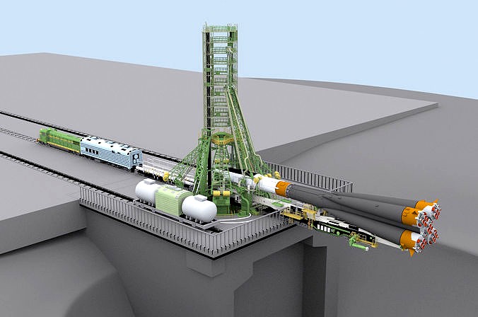Rocket launch base 3d model