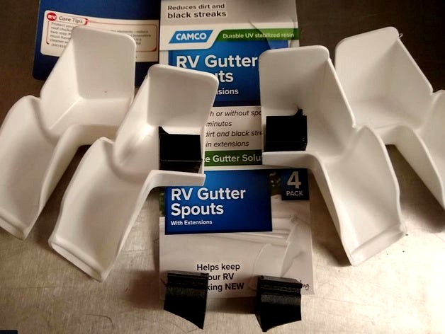 RV Rain Gutter Spout Adaptor