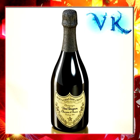 Champagne Dom Perignon Bottle 3D Model