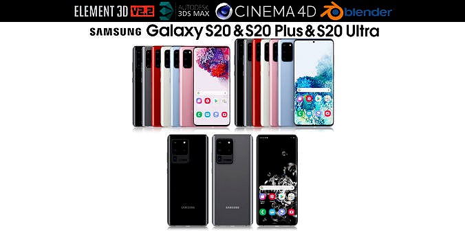 Samsung Galaxy S20 and S20 Plus and S20 5G All colors