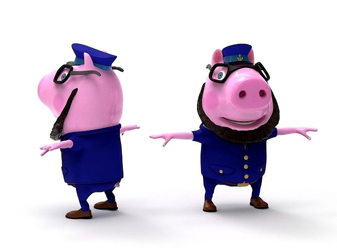 Pig Captain-cartoon character