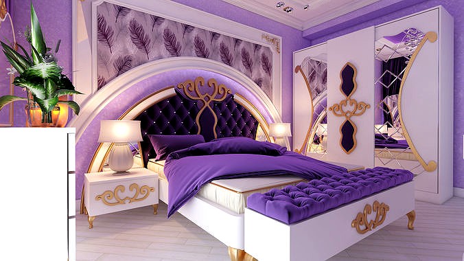 Purple Bedroom Interior Design Neftchiler