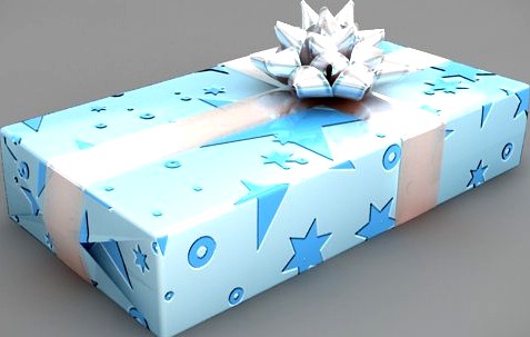 Present silver 3D Model