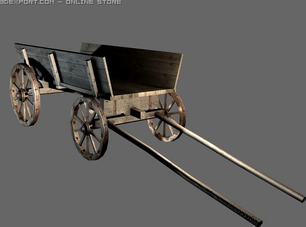 Medieval wagon 3D Model