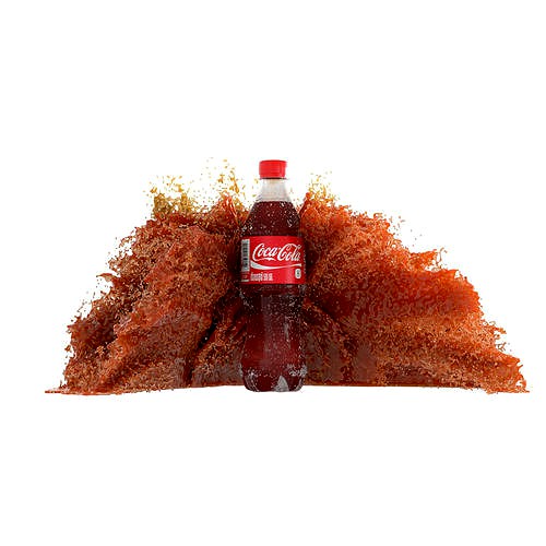 COKE Splash Ice Bottle Packshot