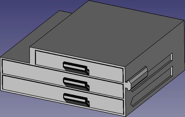 ULTIMATE triple drawer for Ender 3 PRO - Easy mount