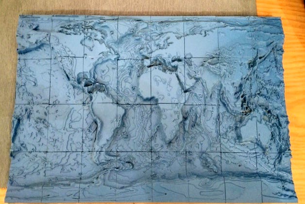 Topographic World Map