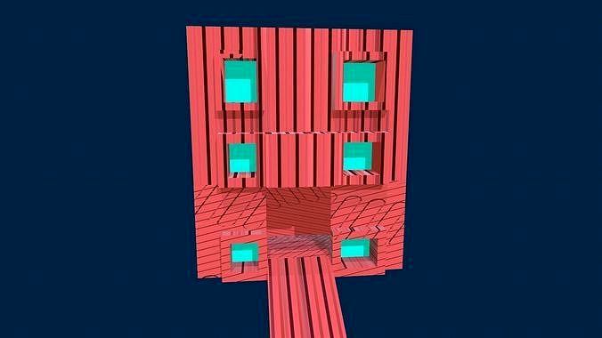 3d Model building Game Scene