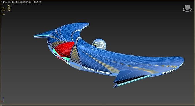 spaceship design 3ds Max Model and Lumion