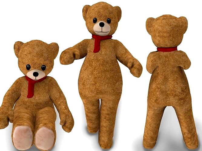 Humansize Rigged Teddy Bear Character