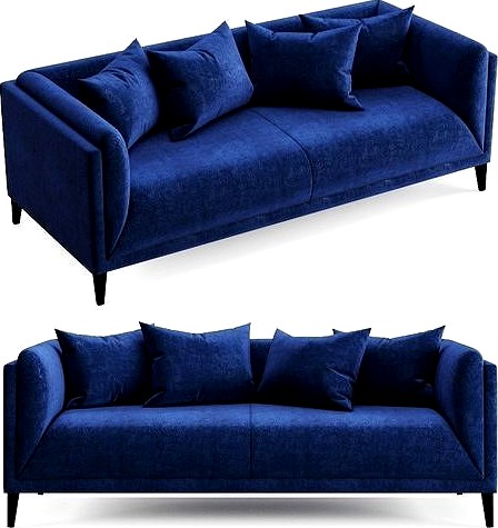 Double sofa Ange deep blue