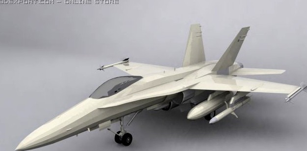 F 18 3D Model