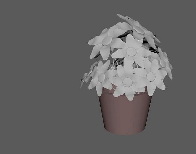 flower plant low poly