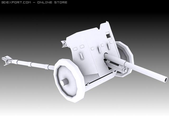 Pak 37 with Stielgranate 41 3D Model