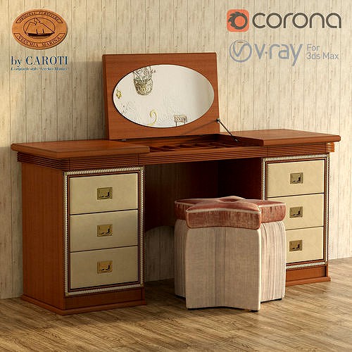 Dressing table and the puff Caroti Stella Marina
