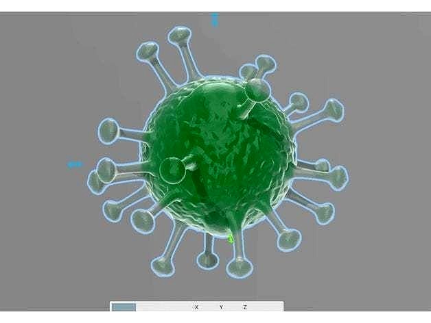 Corona virus 3d model for 3d print coronavirus | 3D