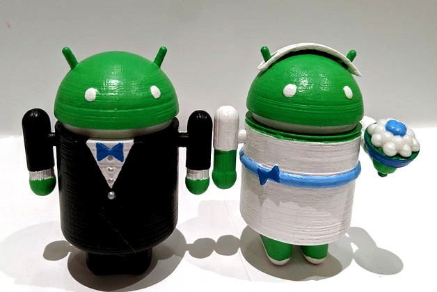 Android Bride & Groom Figurines