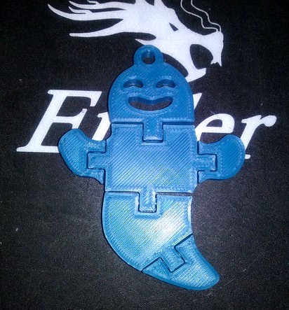 Flexi ghost keychain