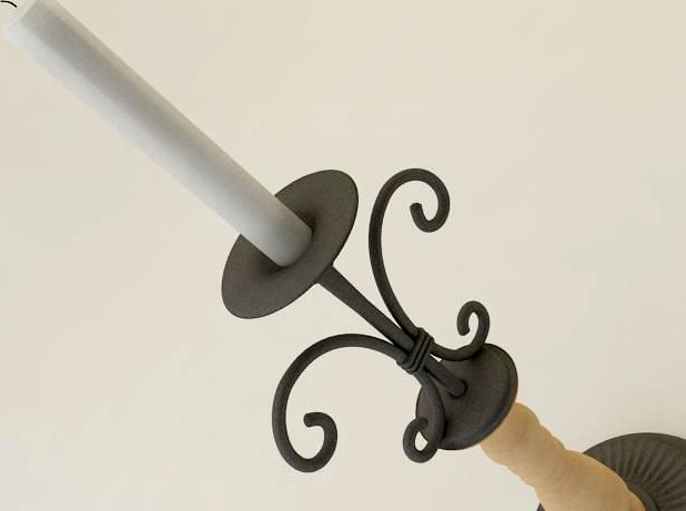 Iron Candle Holder 3D Model