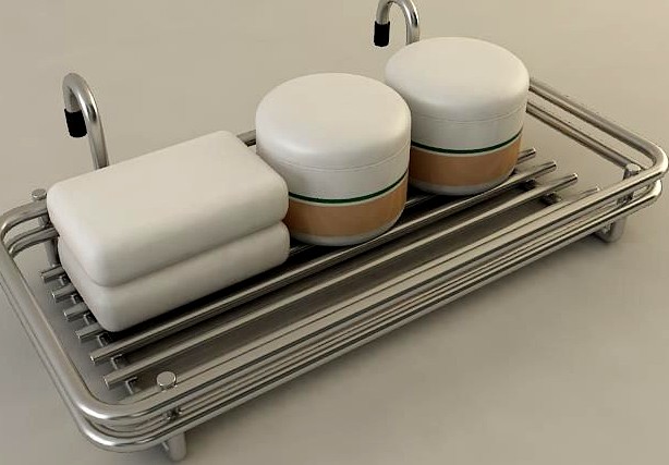 Bathroom Accessory Rack 3D Model