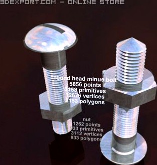 Round head minus 3D Model