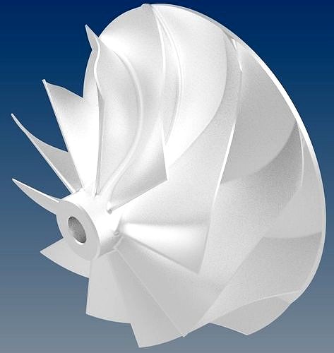 Turbocharger Centrifugal Compressor Impeller  | 3D