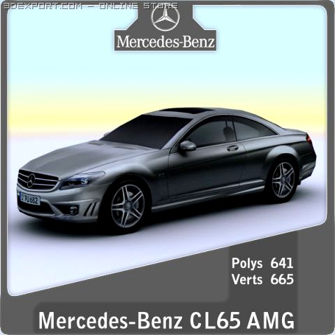 2008 Mercedes CL65 AMG 3D Model