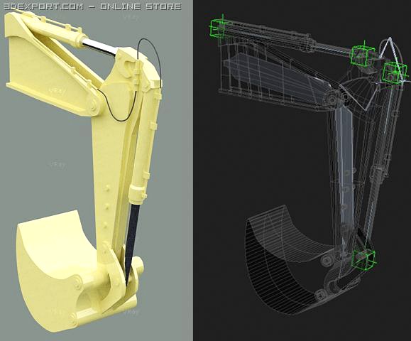 Rigged robotic arm 3D Model
