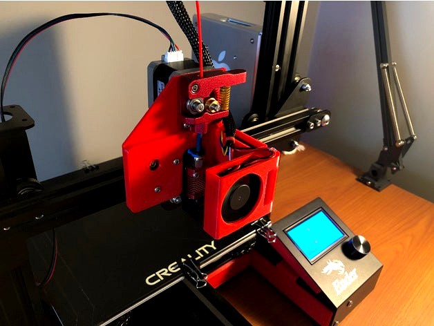 Direct Drive Mount with Hinging Fan Cover for Ender 3, CR-10, etc.