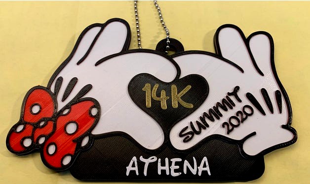 Minnie Mouse Keychain Heart Hands