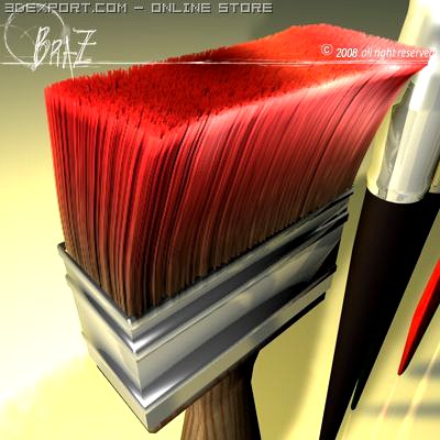 Paint brushes 3D Model