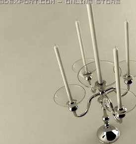 Five Branched Candle Holder 3D Model