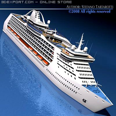 Cruise ship 3D Model