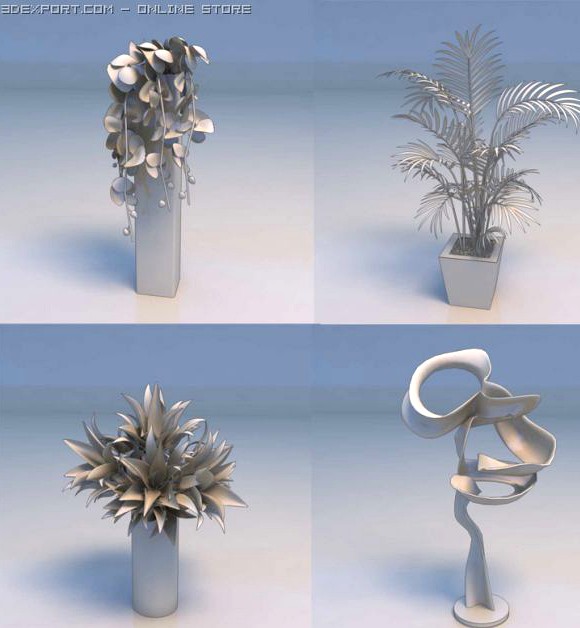 Flower accessories art 3D Model