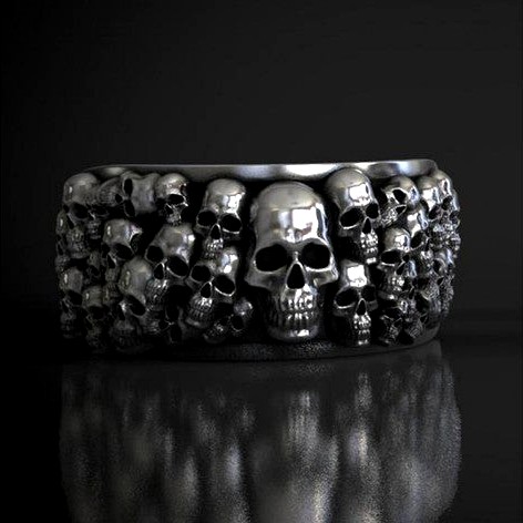 skull ring (sla dlp)