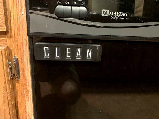 Dishwasher Clean / Dirty Sign