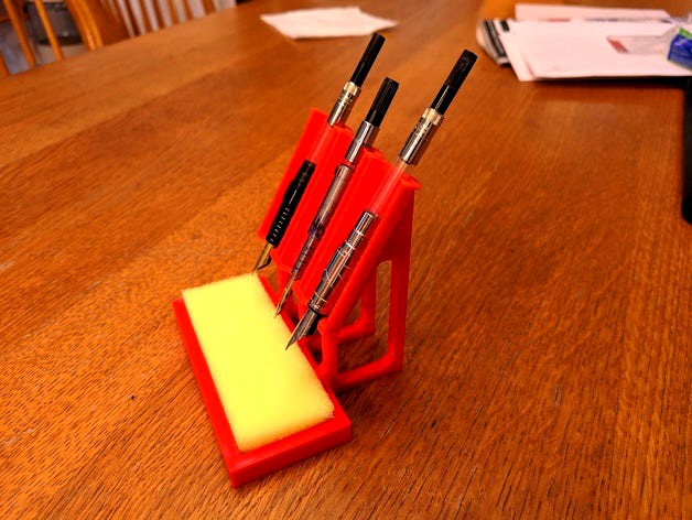 Fountain Pen Nib drain/drying Rack with Sponge Tray
