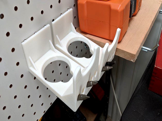 peg board cordless drill holder / holster