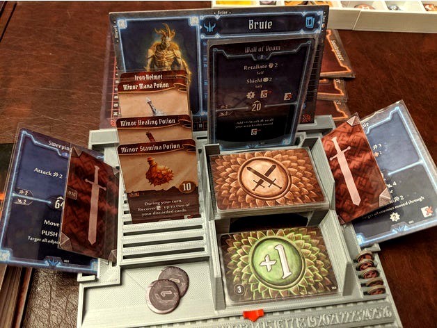 Gloomhaven Player Dashboard STACKABLE + 26 HP/XP Tracker - English