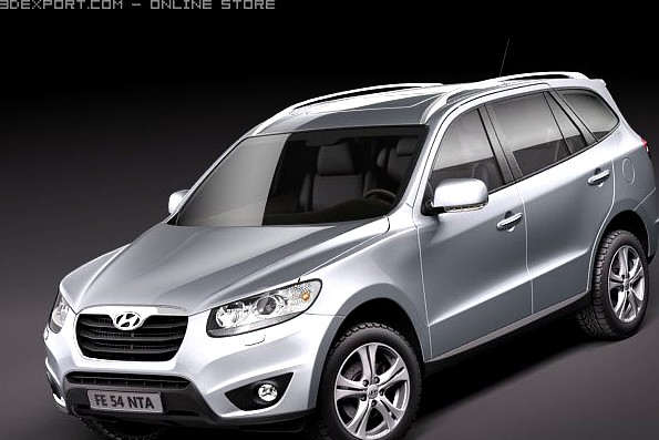 Hyundai Santa Fe 2010 3D Model