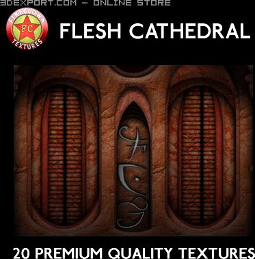 Fireclown Textures Flesh Cathedral 3D Model